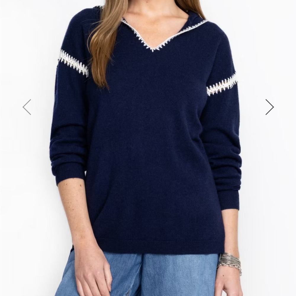 Johnny Was The Whipstitch Hoodie on website
Large Cashmere Wool Lightweight Blue - Picture 2 of 14
